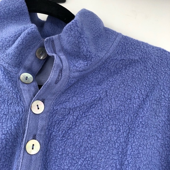 SOFT SURROUNDINGS Pullover Sweater 1/4 Button Periwinkle PXS Petite Women Soft - Picture 3 of 5